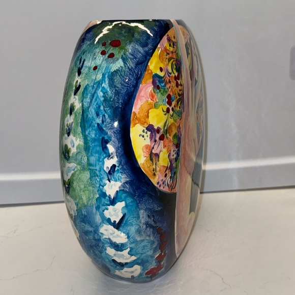 Anatoly Turov Summer is Coming Painted Ceramic Vase - Picture 6 of 10